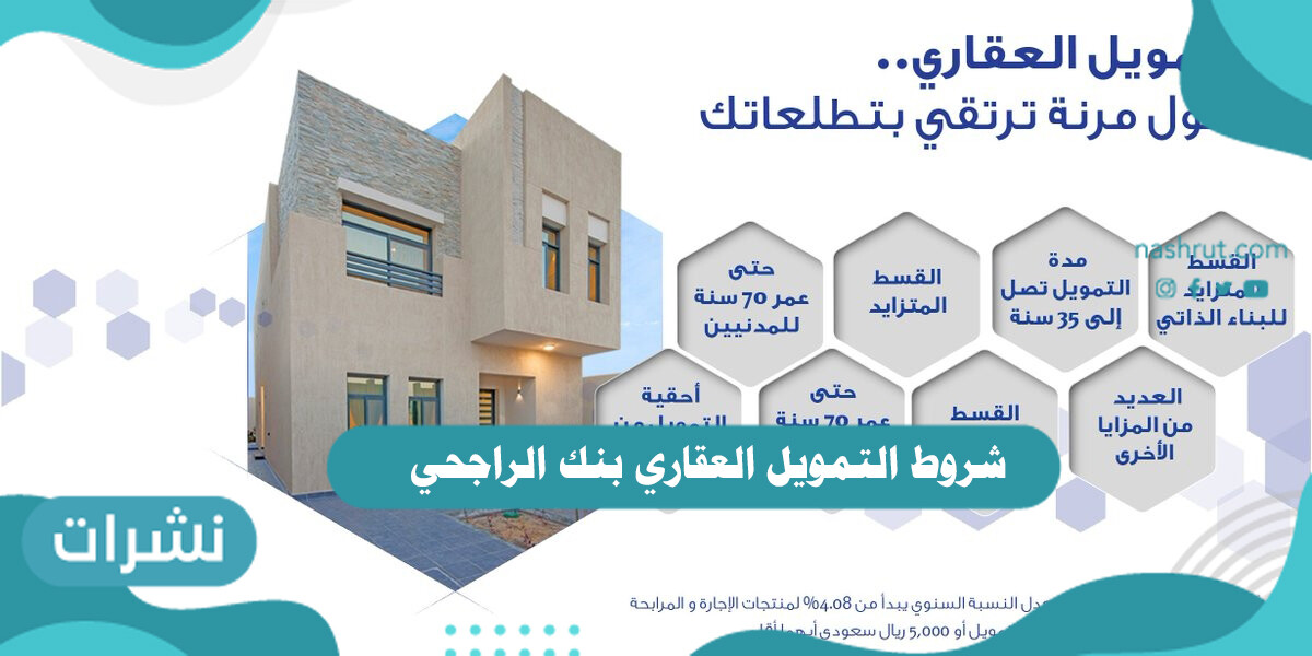 شروط التمويل العقاري بنك الراجحي بالتفصيل