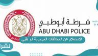 الاستعلام عن المخالفات المرورية ابو ظبي