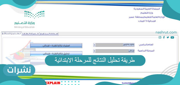 طريقة تحليل النتائج للمرحلة الابتدائية