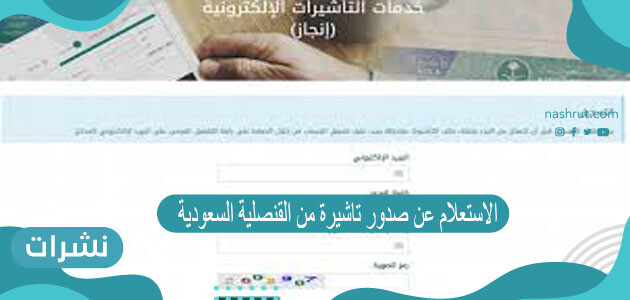 الاستعلام عن صدور تاشيرة من القنصلية السعودية