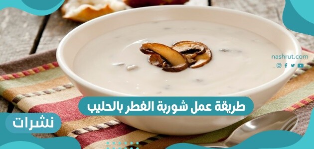 طريقة عمل شوربة الفطر بالحليب بطريقة سهلة وسريعة