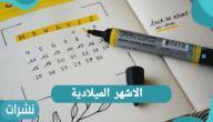 الاشهر الميلادية وما معاني أسماء الأشهر الميلادية