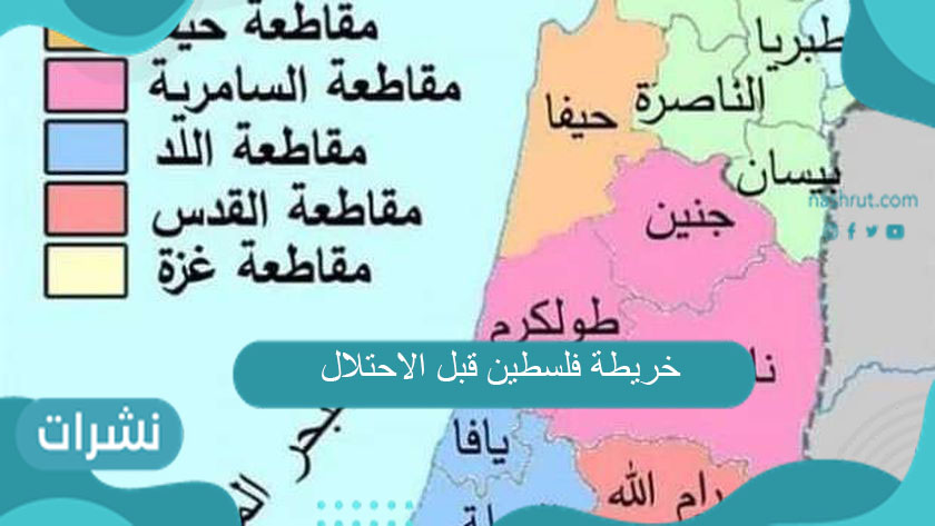 خريطة فلسطين قبل الاحتلال