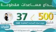 موعد صرف المساعدة المقطوعة 1442 عبر وزارة الموارد البشرية