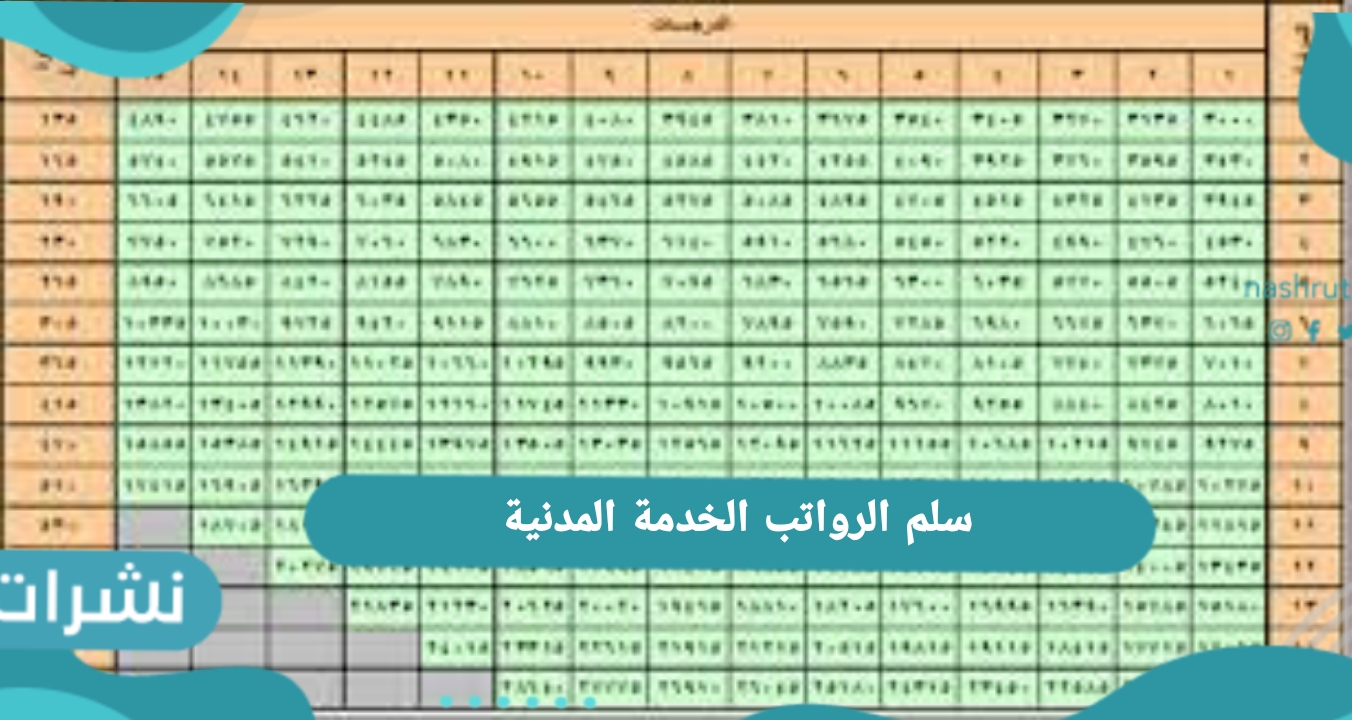 سلم الرواتب الخدمة المدنية