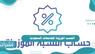 النسب الموزونة للجامعات السعودية 1443