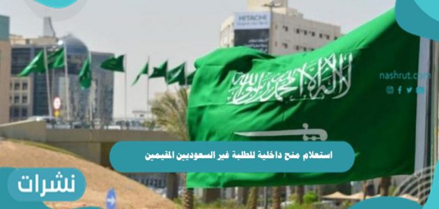 استعلام منح داخلية للطلبة غير السعوديين المقيمين في المملكة