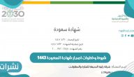 شروط وخطوات اصدار شهادة السعودة 1443