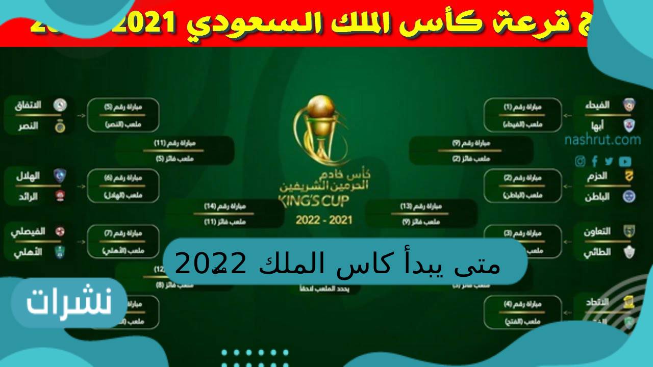 متى يبدأ كأس الملك السعودي 2022 - نشرات