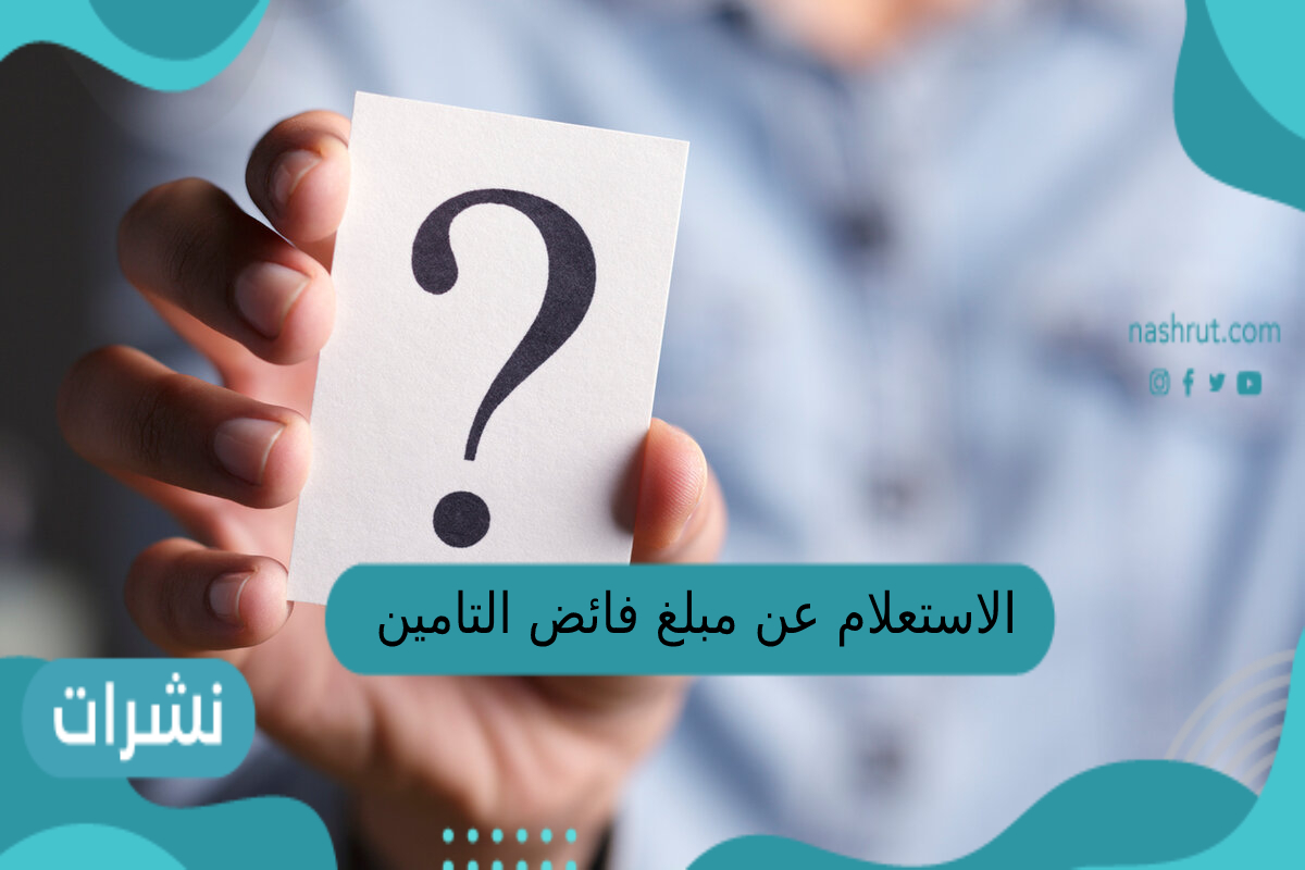 الاستعلام عن مبلغ فائض التامين