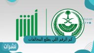 كم الرقم اللي يطلع المخالفات