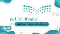 الرسوم الدراسية في المدارس الأهلية