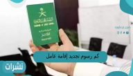 كم رسوم تجديد إقامة عامل مؤسسة كبيرة