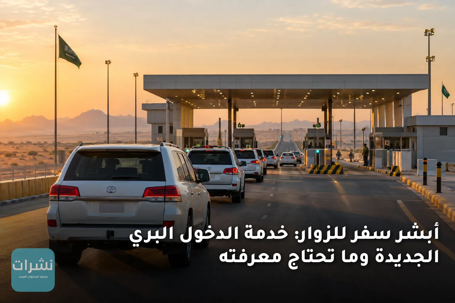 أبشر سفر للزوار: خدمة الدخول البري الجديدة وما تحتاج معرفته