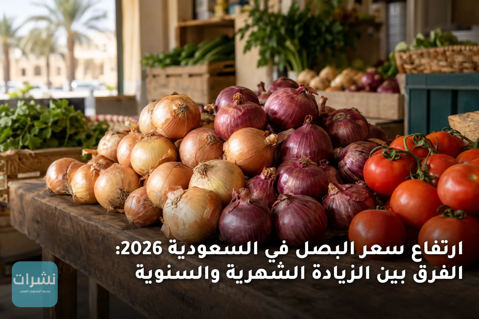 ارتفاع سعر البصل في السعودية 2026: الفرق بين الزيادة الشهرية والسنوية