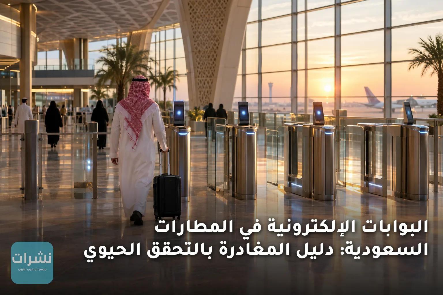 البوابات الإلكترونية في المطارات السعودية: دليل المغادرة بالتحقق الحيوي