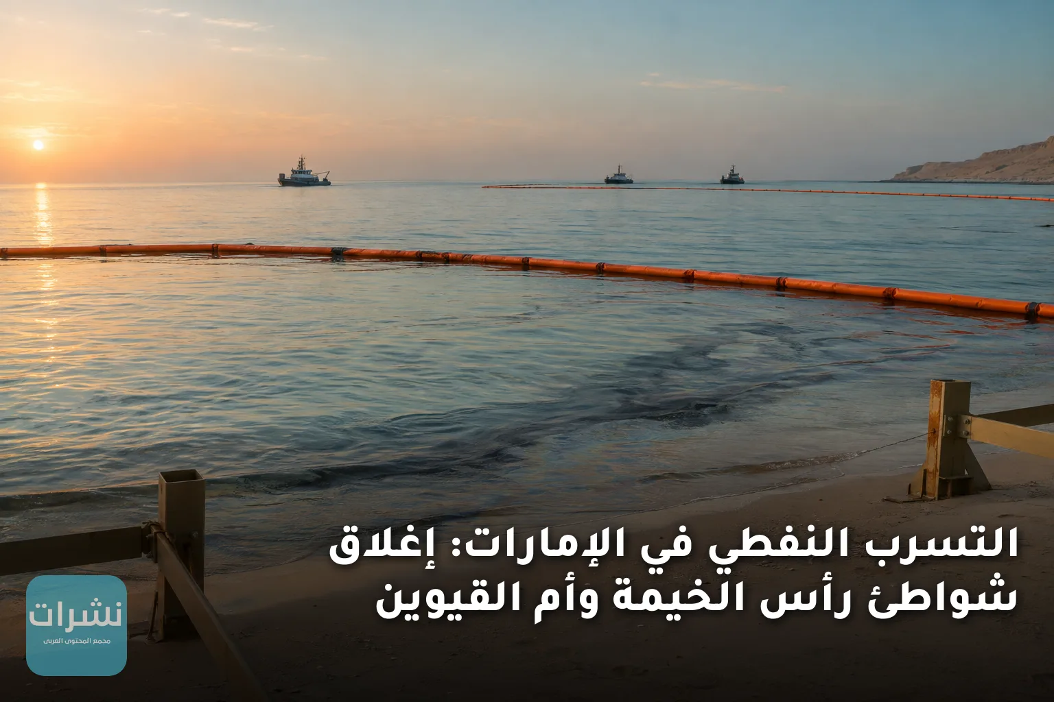 التسرب النفطي في الإمارات: إغلاق شواطئ رأس الخيمة وأم القيوين