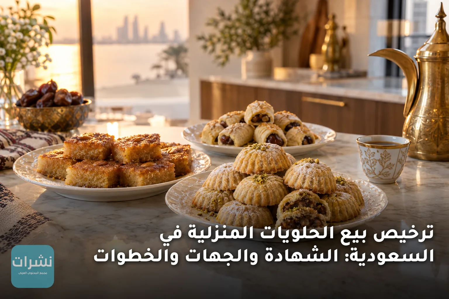 ترخيص بيع الحلويات المنزلية في السعودية: الشهادة والجهات والخطوات