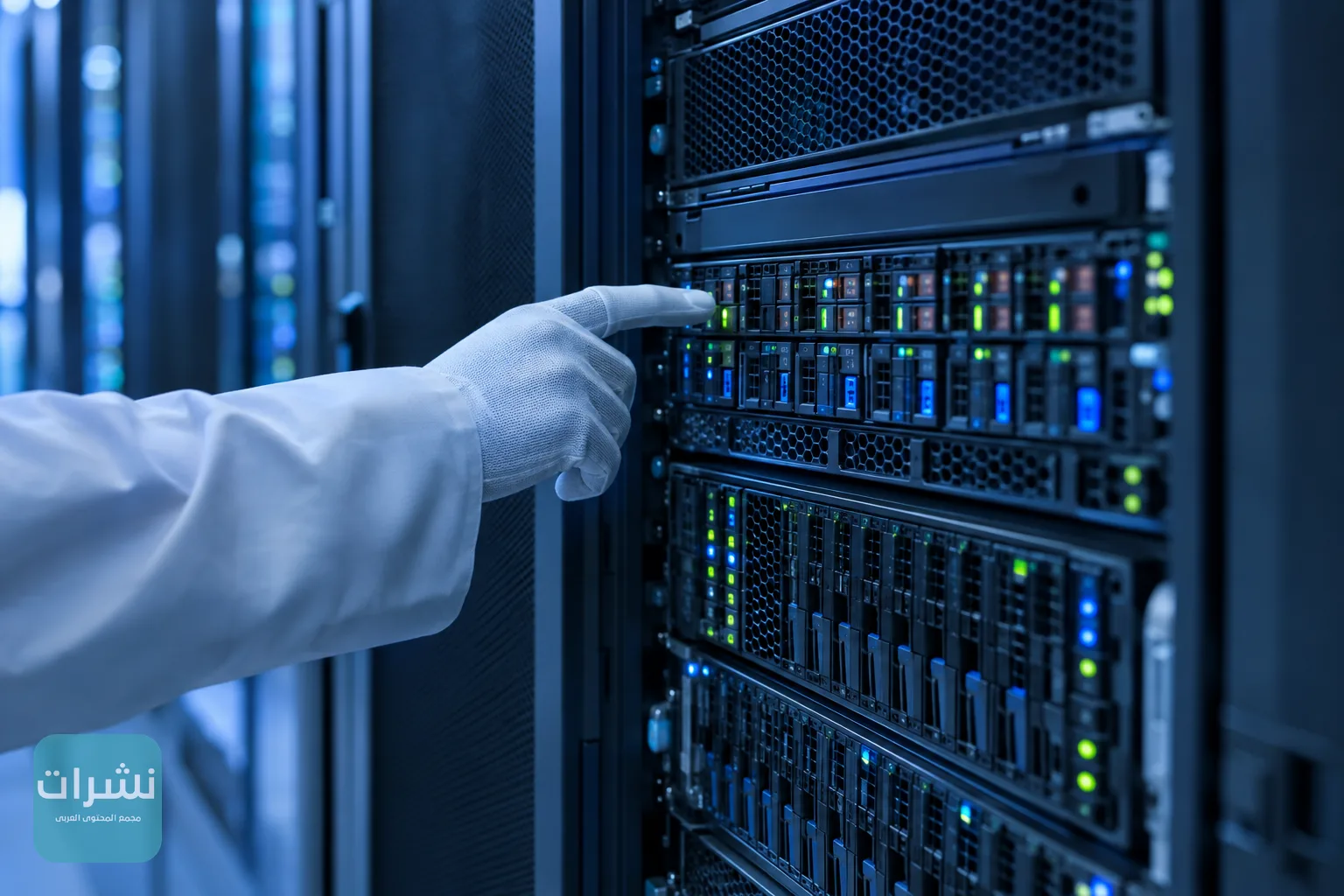 تقني يتحقق من مؤشرات خادم قبل تحديث إصدار PHP
