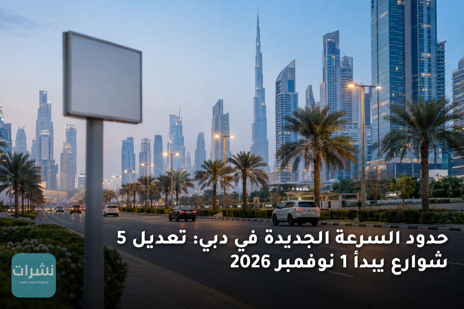 حدود السرعة الجديدة في دبي: تعديل 5 شوارع يبدأ 1 نوفمبر 2026