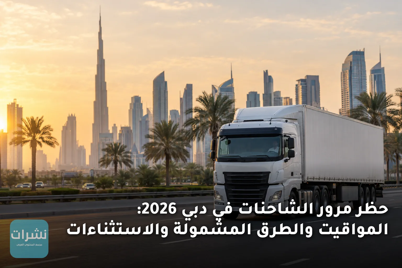 حظر مرور الشاحنات في دبي 2026: المواقيت والطرق المشمولة والاستثناءات