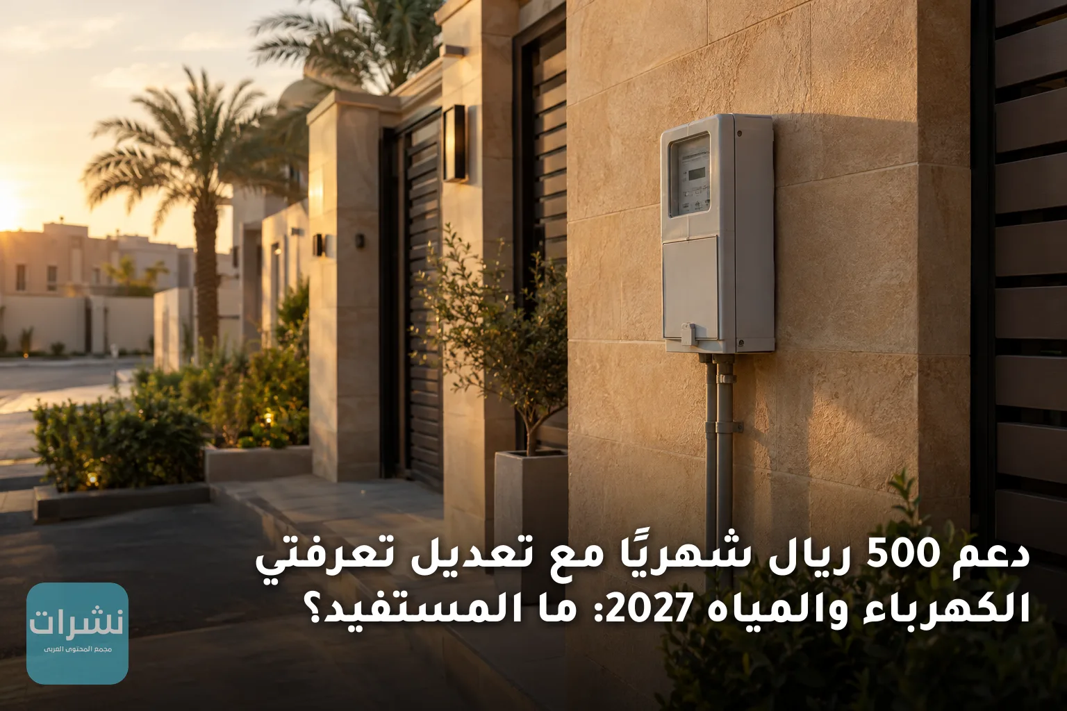 دعم 500 ريال شهريًا مع تعديل تعرفتي الكهرباء والمياه 2027: ما المستفيد؟