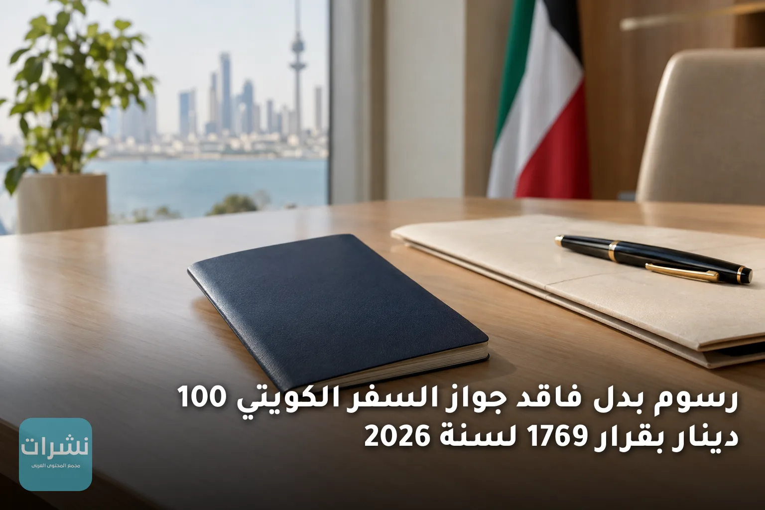 رسوم بدل فاقد جواز السفر الكويتي 100 دينار بقرار 1769 لسنة 2026
