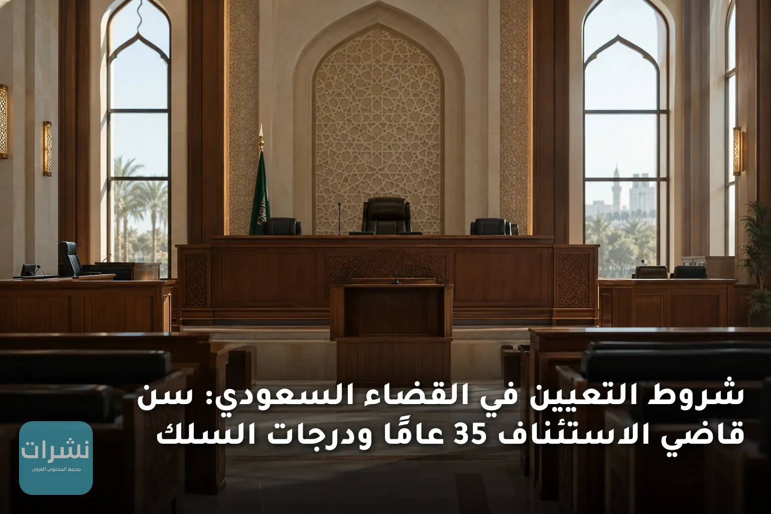 شروط التعيين في القضاء السعودي: سن قاضي الاستئناف 35 عامًا ودرجات السلك