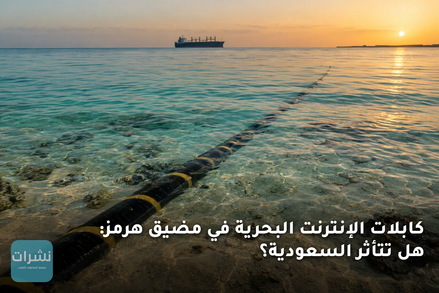 كابلات الإنترنت البحرية في مضيق هرمز: هل تتأثر السعودية؟