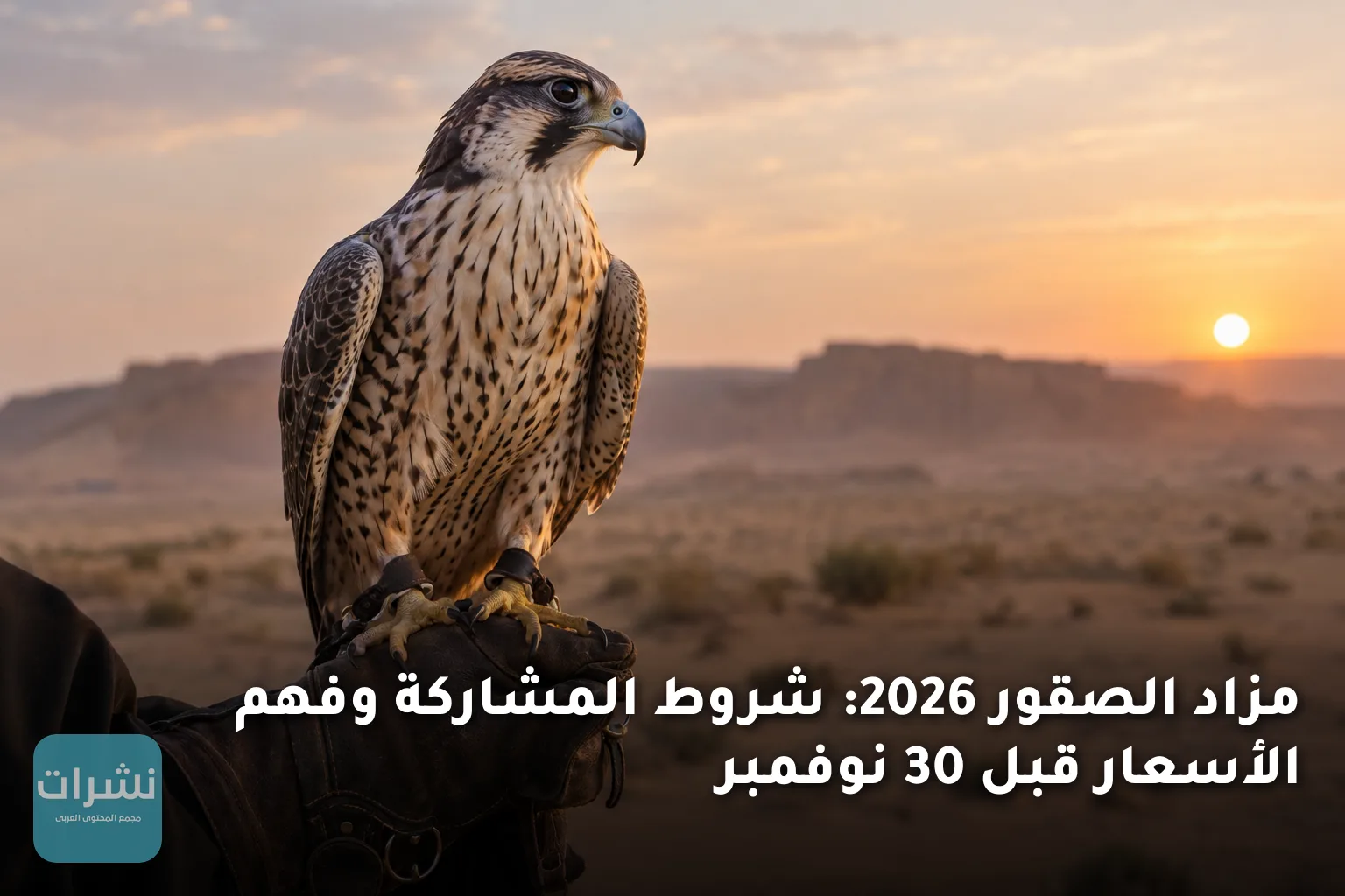 مزاد الصقور 2026: شروط المشاركة وفهم الأسعار قبل 30 نوفمبر